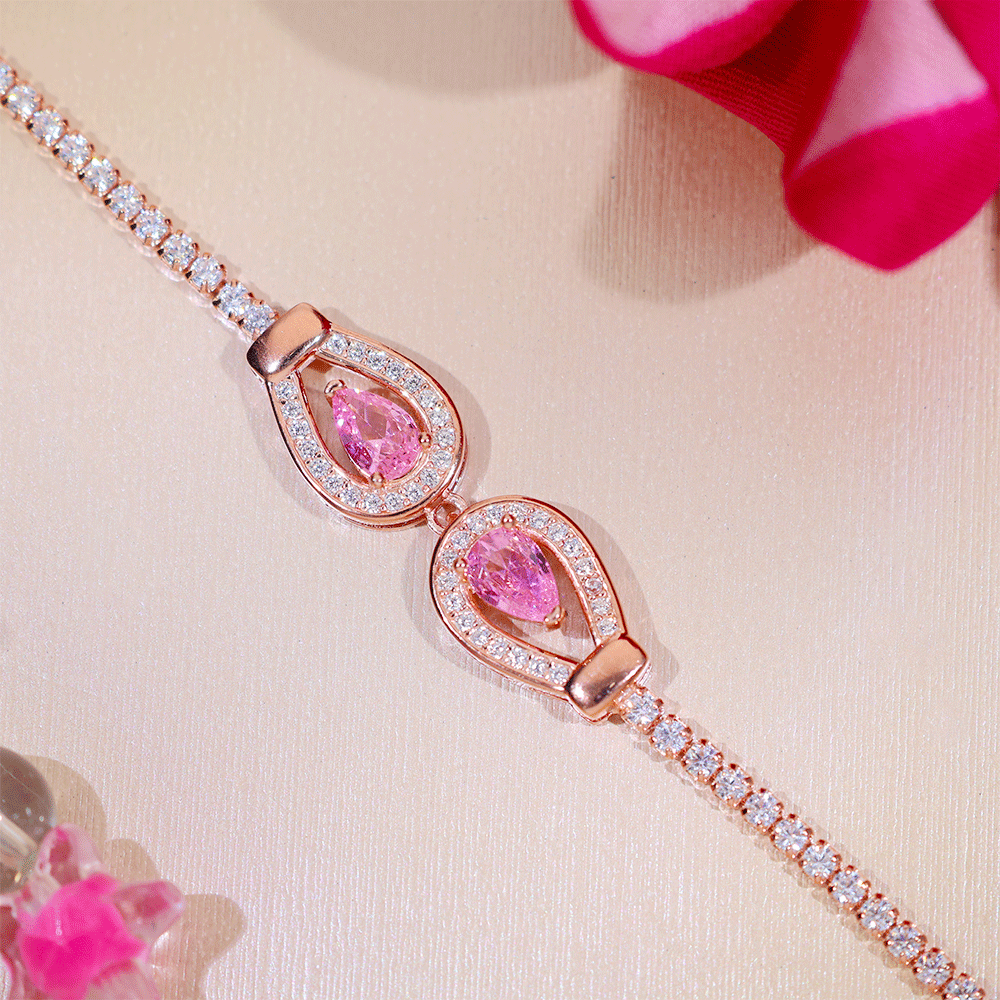 Blush Teardrop Sparkle Bracelet - Image 5