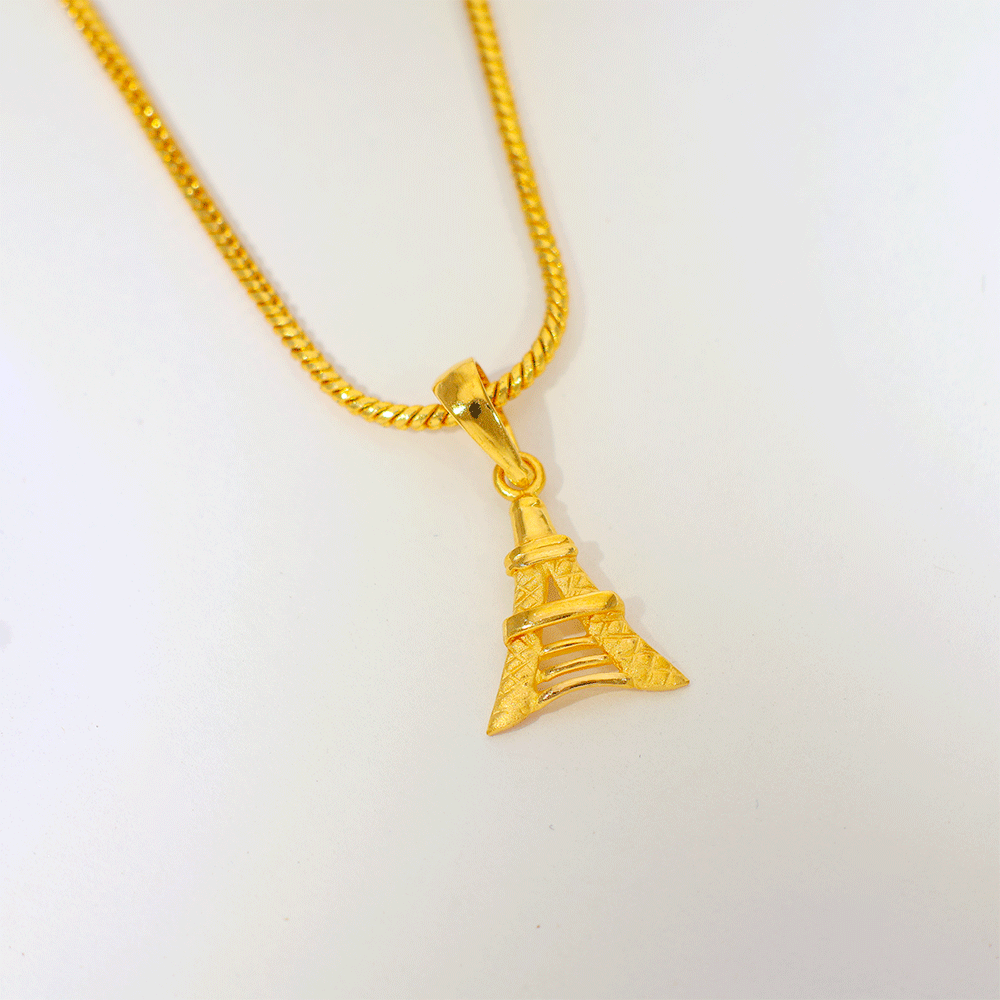 Golden Paris Charm Pendant