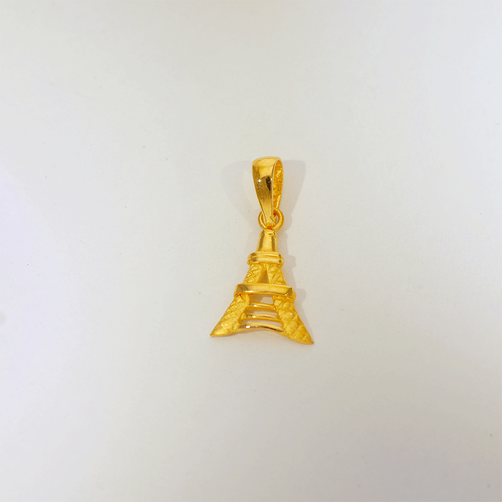 Golden Paris Charm Pendant - Image 3