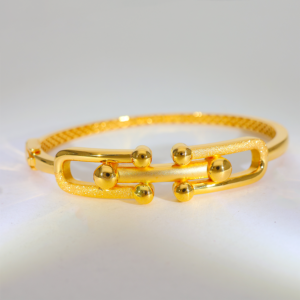 Modern Ball Link Gold Bracelets Ladies
