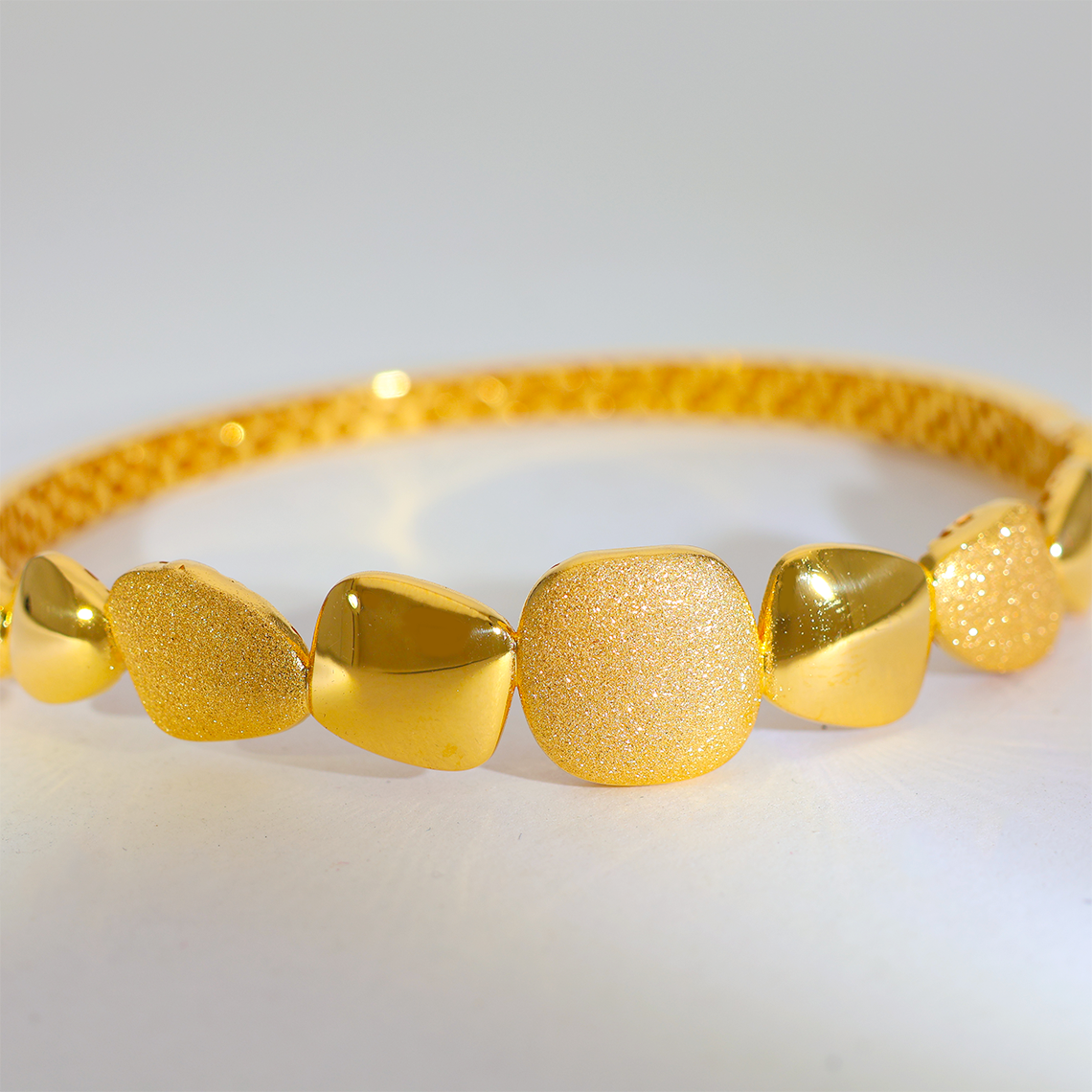 Textured Bead Gold Bracelets Ladies - Image 5