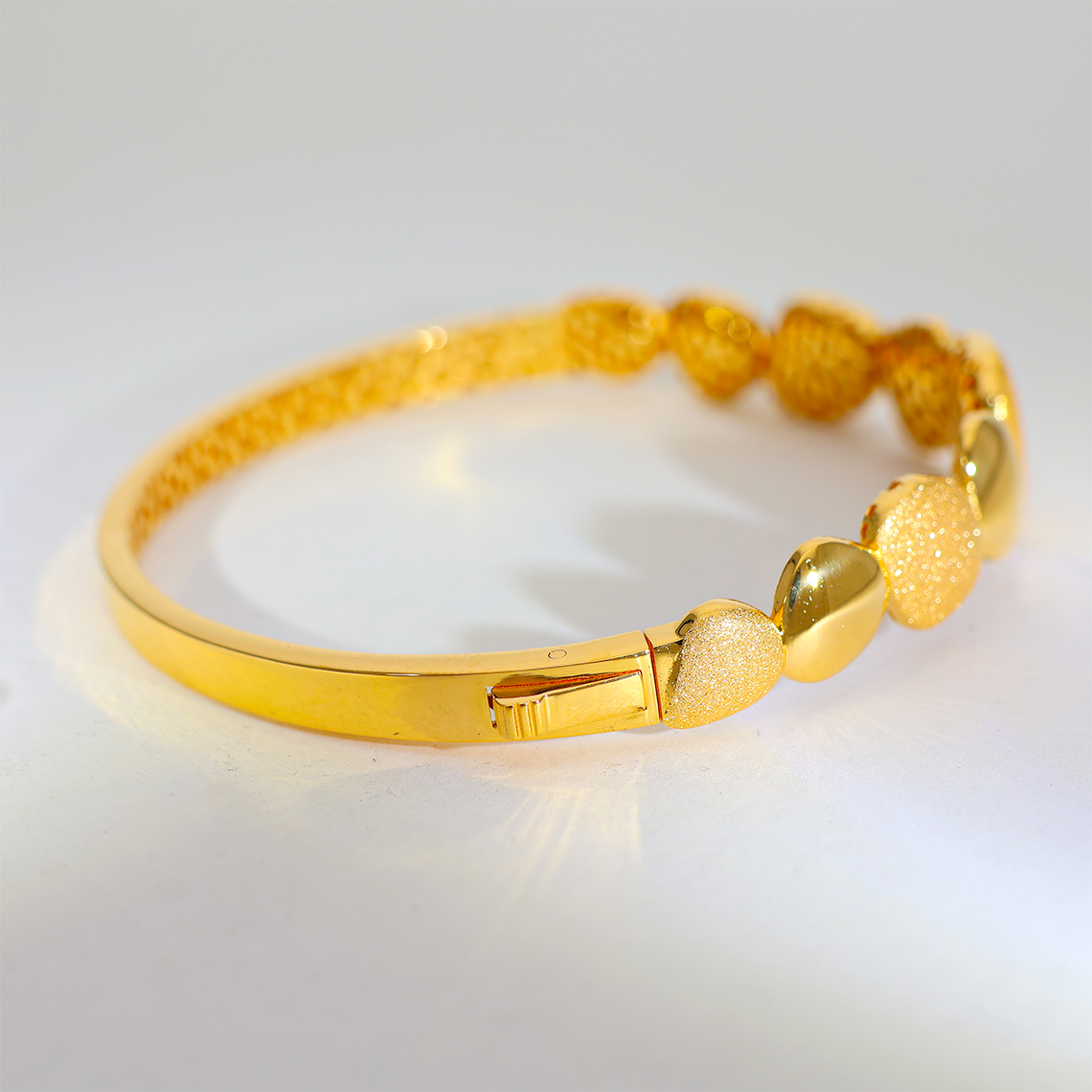 Textured Bead Gold Bracelets Ladies - Image 4