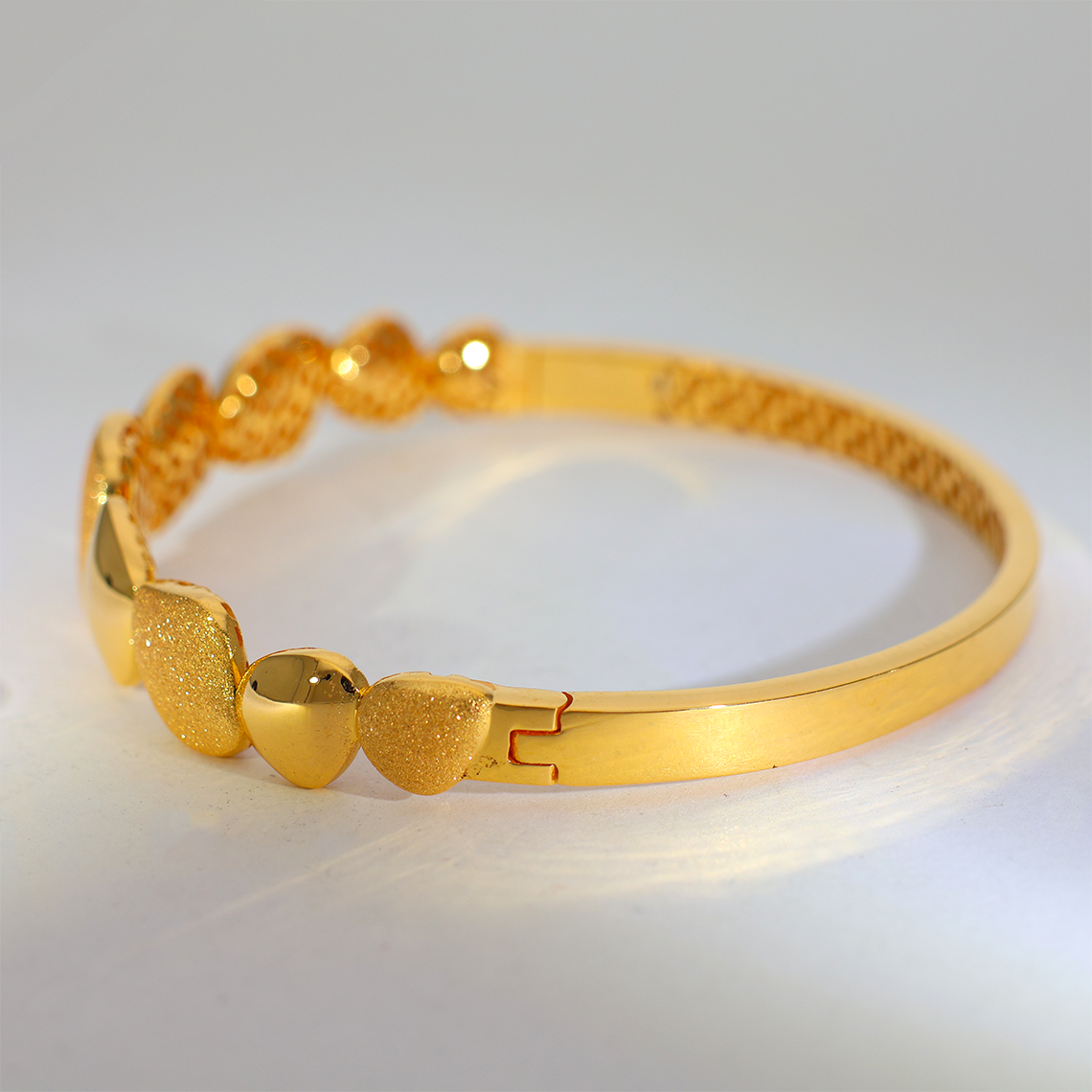 Textured Bead Gold Bracelets Ladies - Image 3