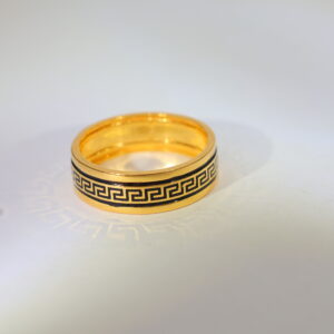 Greek Pattern Gold Band