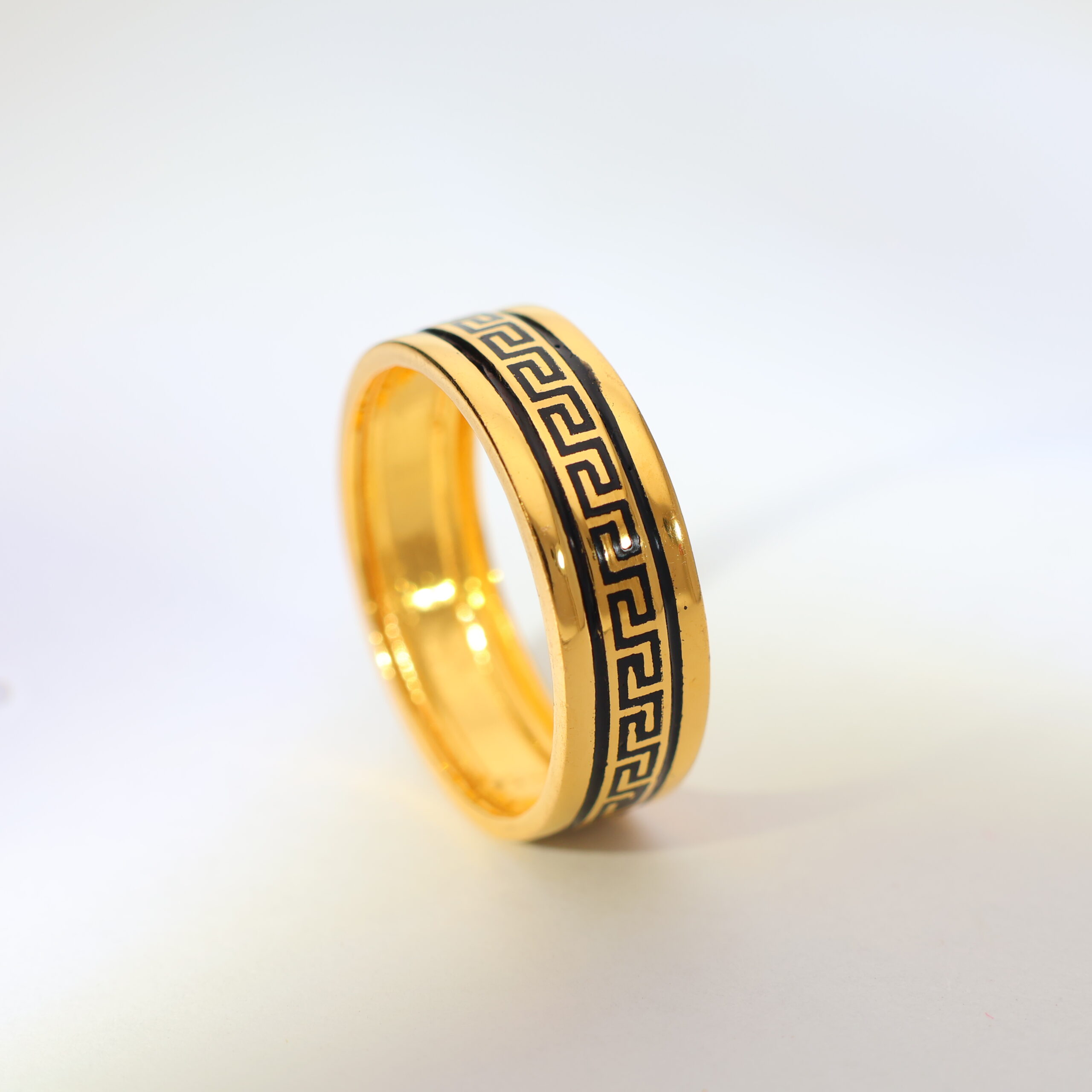 Greek Pattern Gold Band - Image 4