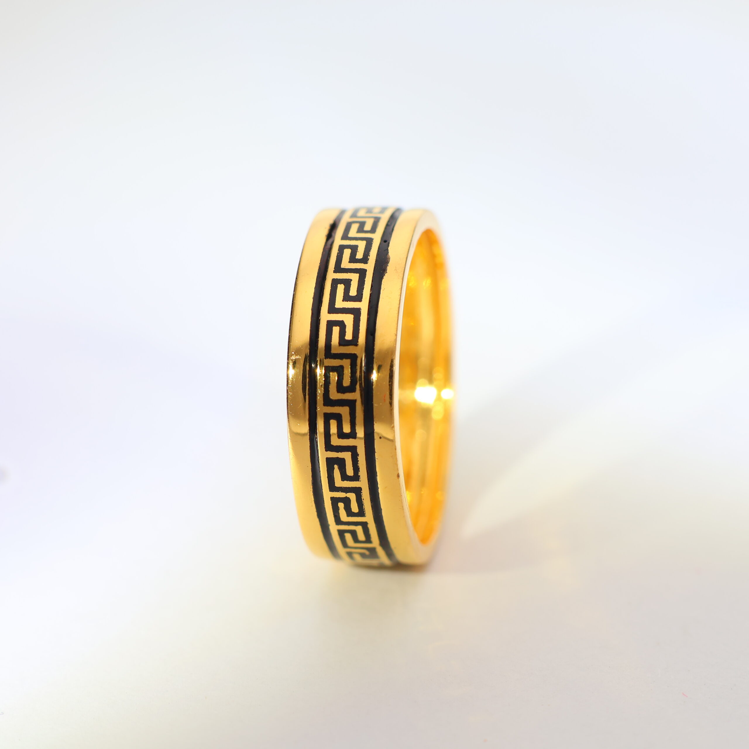 Greek Pattern Gold Band - Image 3