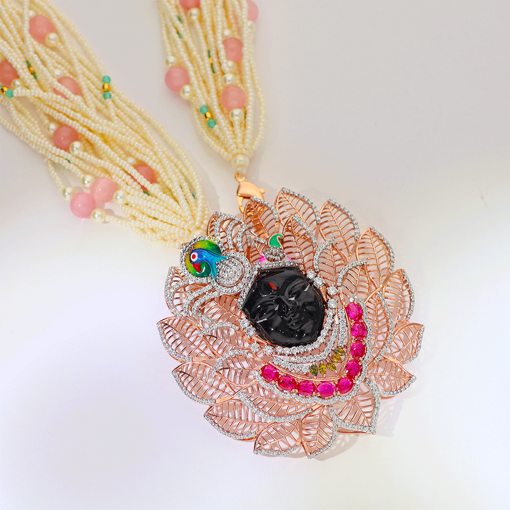 Krishna Lotus Glow God Pendant - Image 2