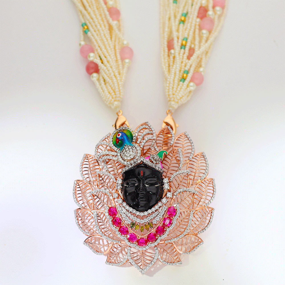 Krishna Lotus Glow God Pendant - Image 3