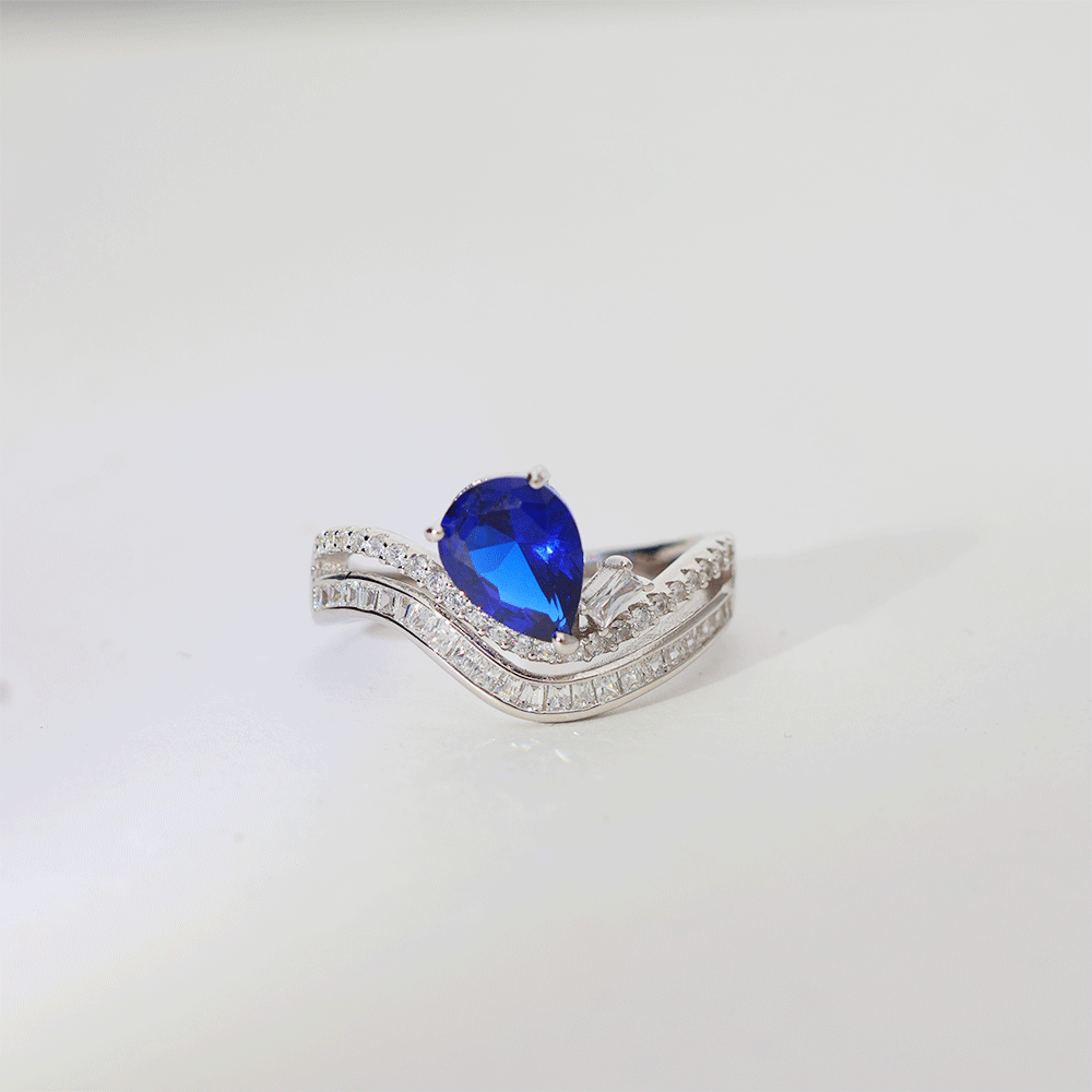 Royal Blue Wave Ring