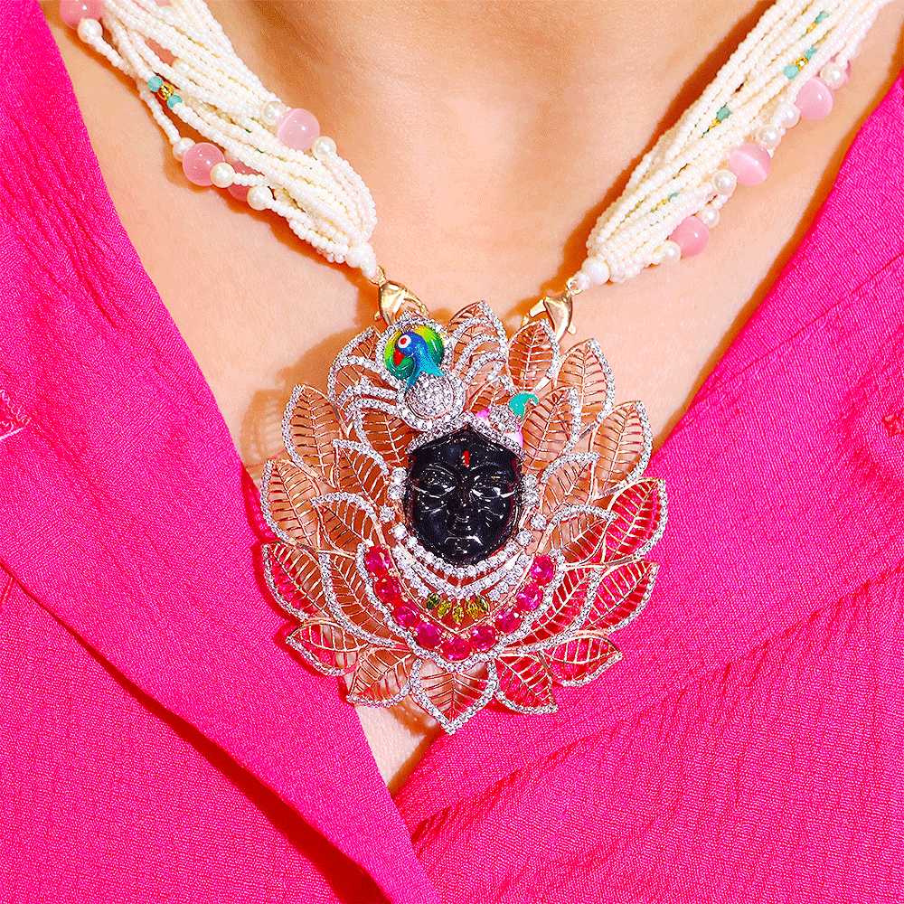 Krishna Lotus Glow God Pendant