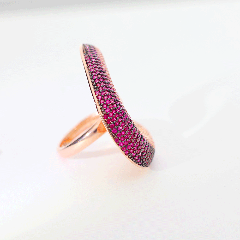 Pink Swirl Statement Ring - Image 4