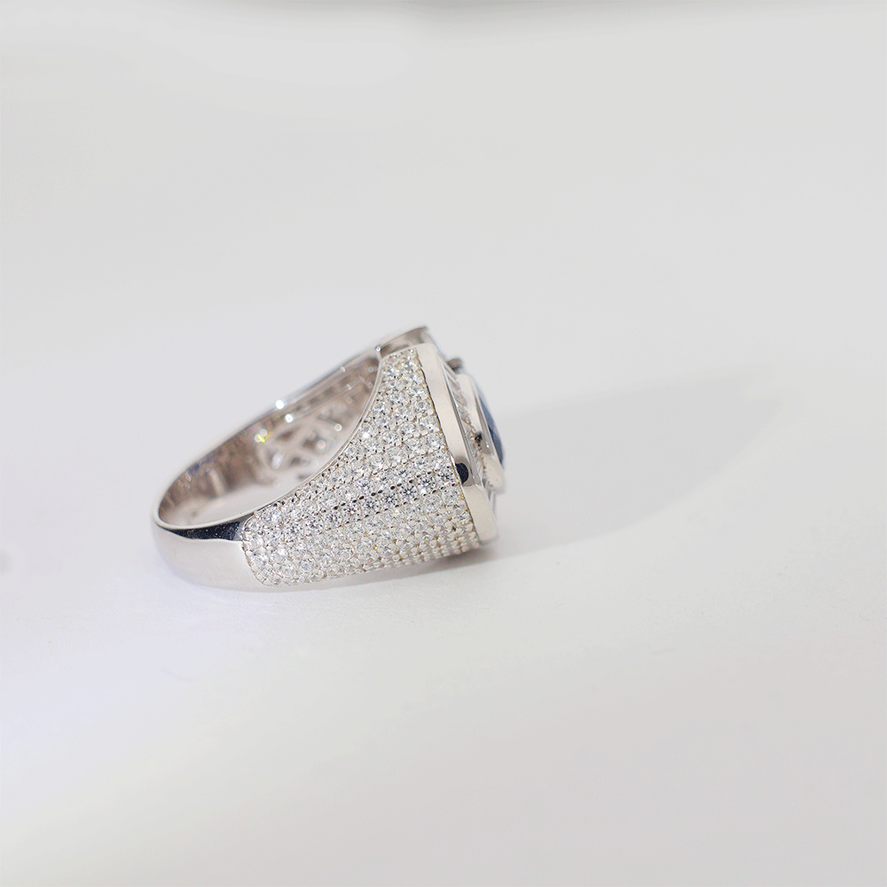 Royal Blue Curve Ring - Image 4