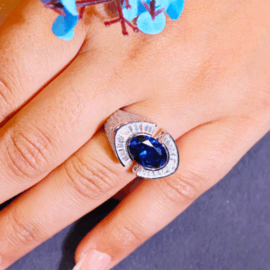 Royal Blue Curve Ring