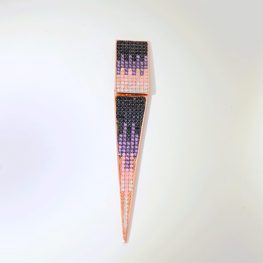 Ombre Spike Drop Earring - Image 3