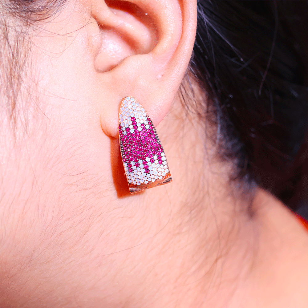 Pink Ombre Shine Earring