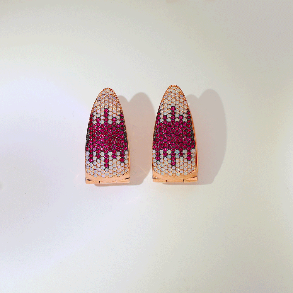 Pink Ombre Shine Earring - Image 2