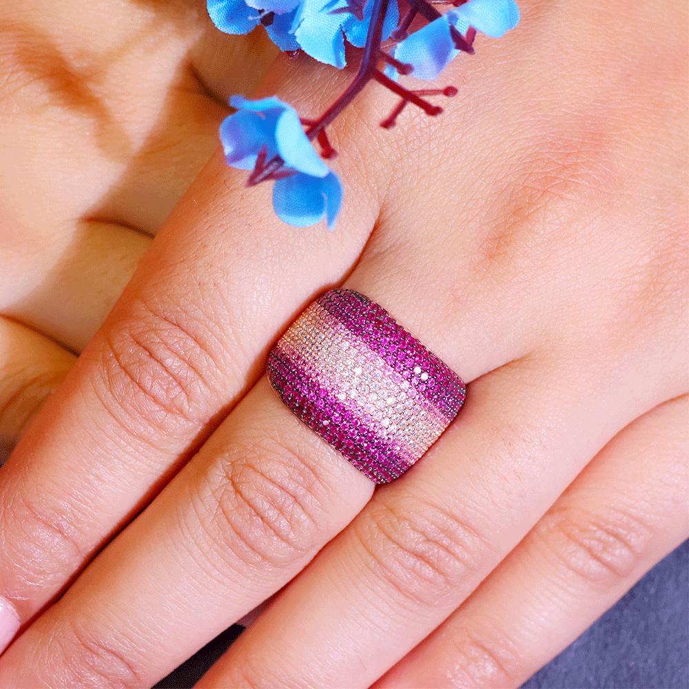 Pink Shine Band Ring
