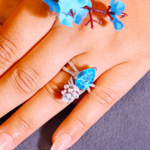 Blue Drop Shine Ring