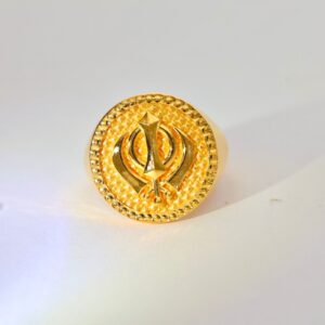 Divine Khanda Gold Gents Ring