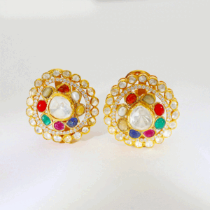 Navratna Royal Glow Kundan Earring