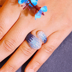 Blue Gradient Dome Ring