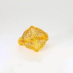 Floral Bloom Gold Ladies Ring