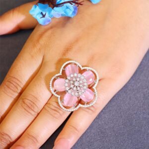 Pink Blossom Diamond Ring