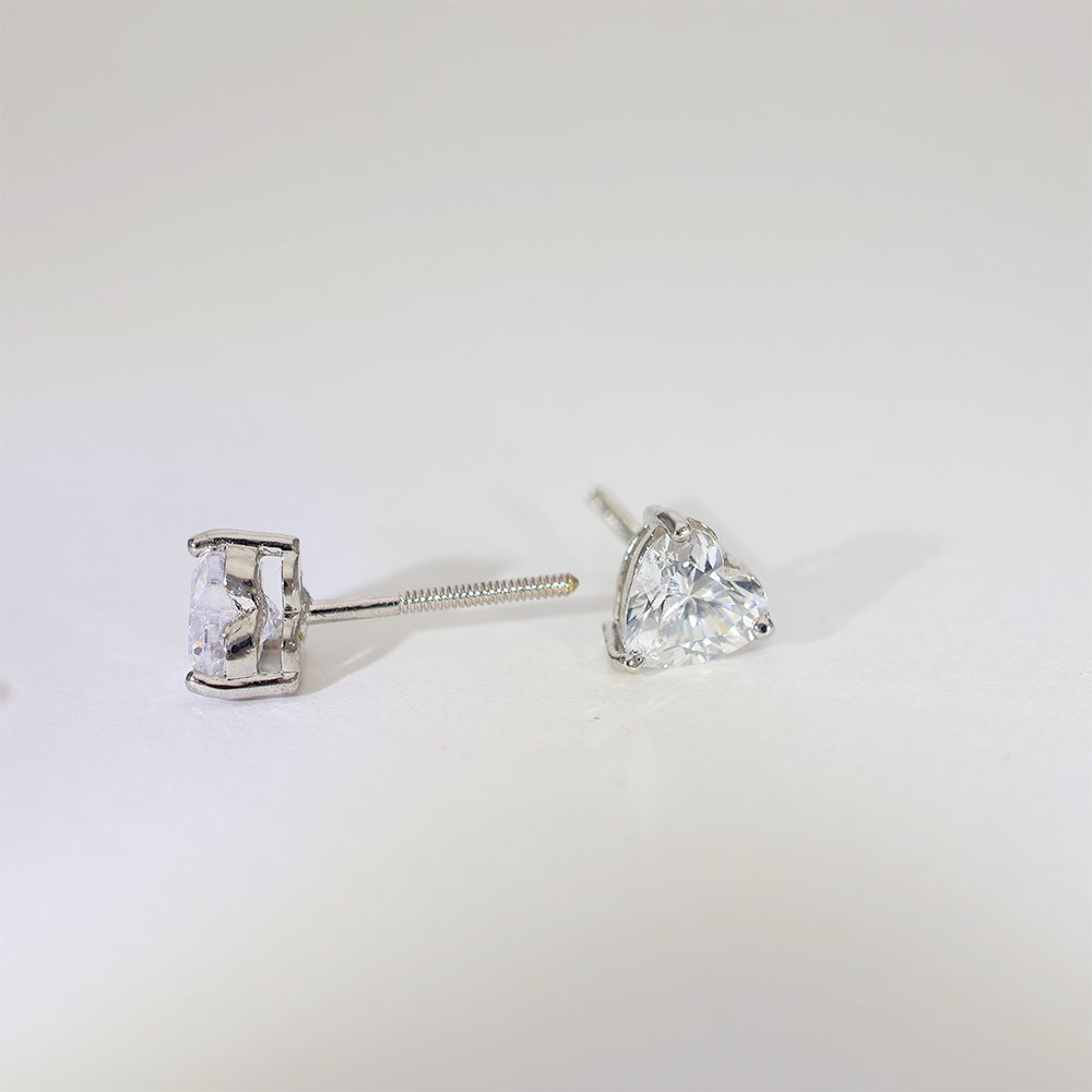 Heart Glow Diamond Stud Earrings - Image 8