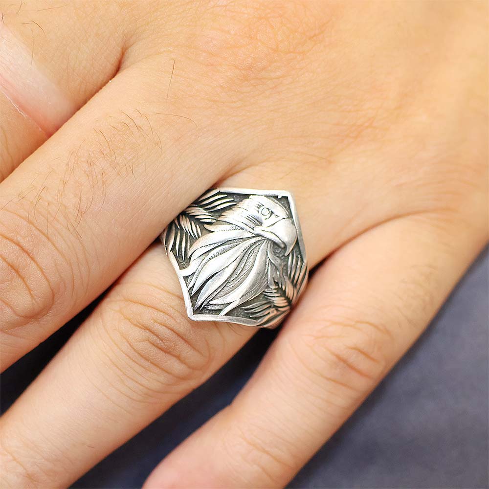 Royal Eagle Silver Gents Ring