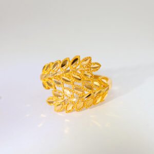 Golden Leaf Gold Ladies Ring