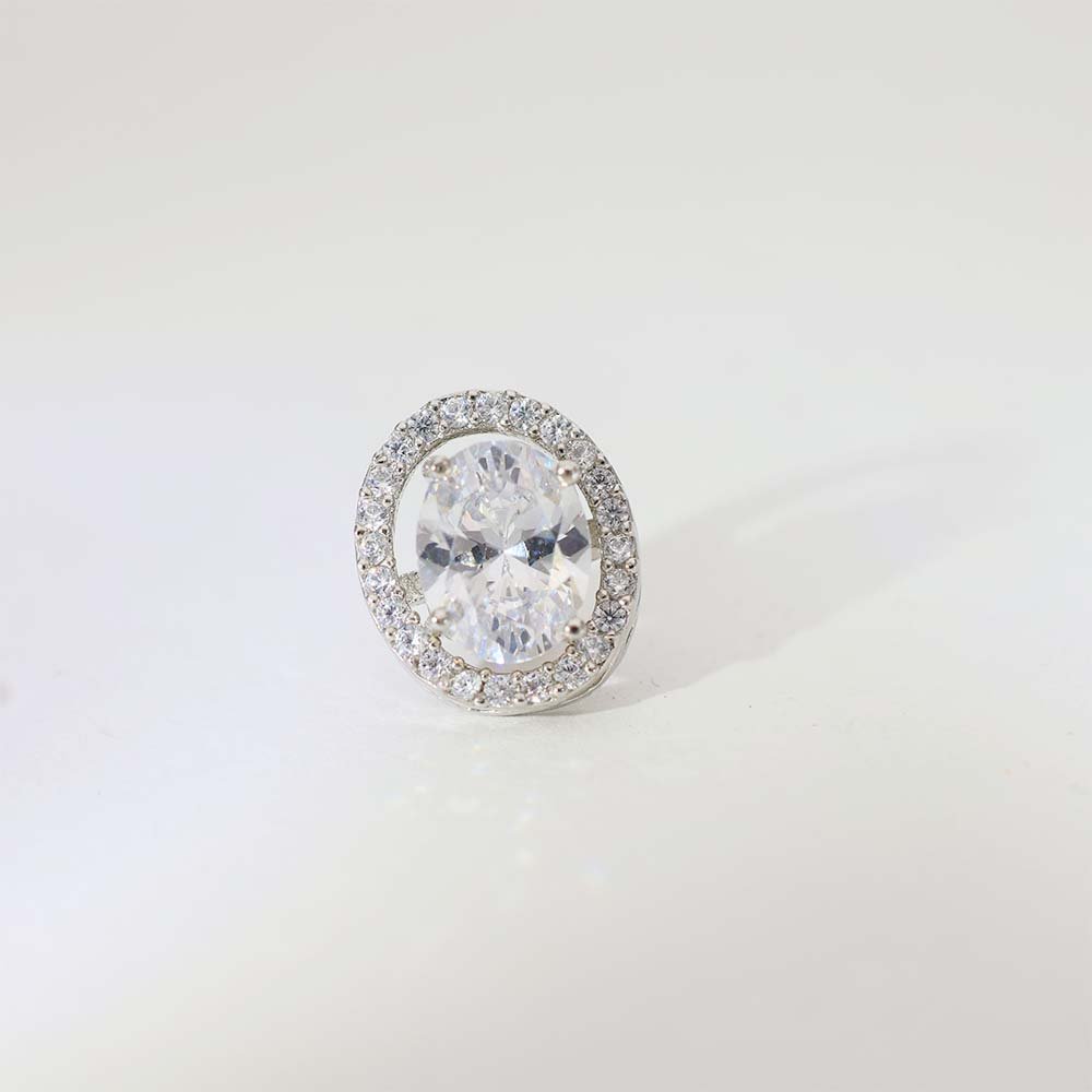 Oval Glow Diamond Stud Earrings - Image 3