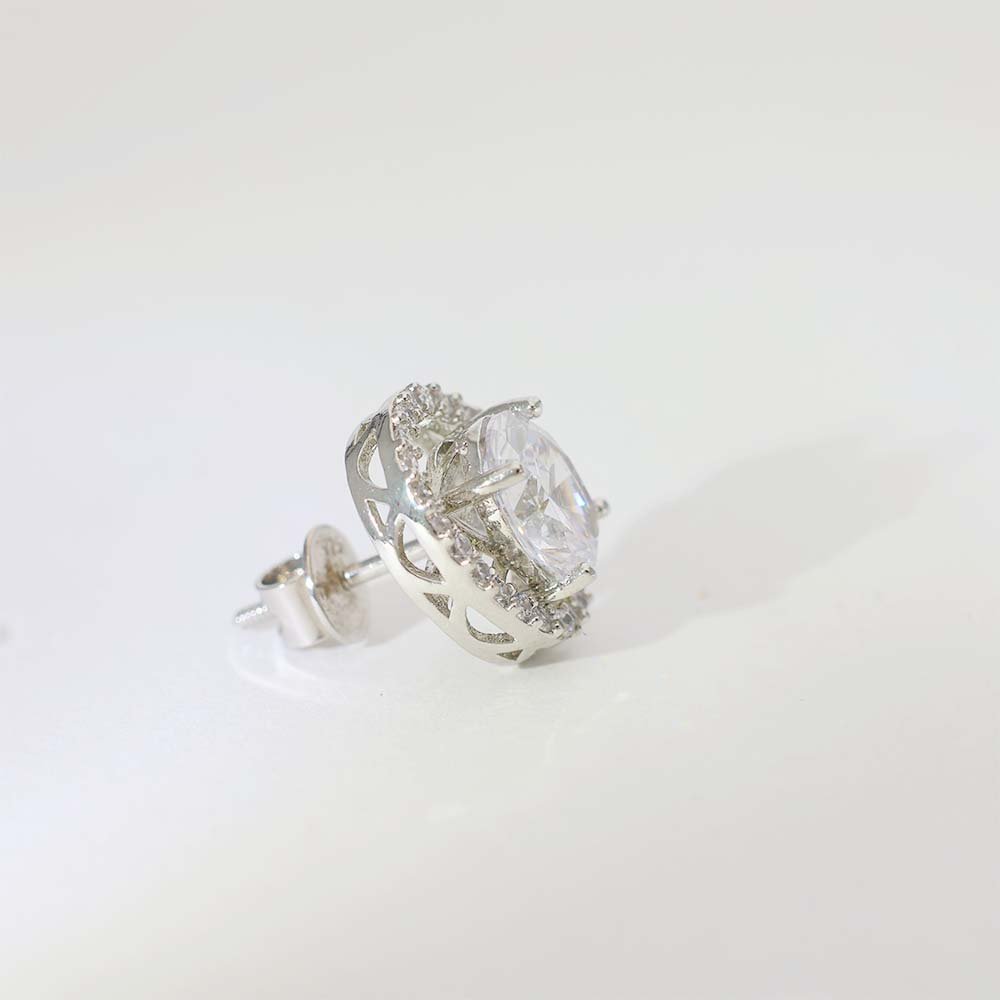 Oval Glow Diamond Stud Earrings - Image 5