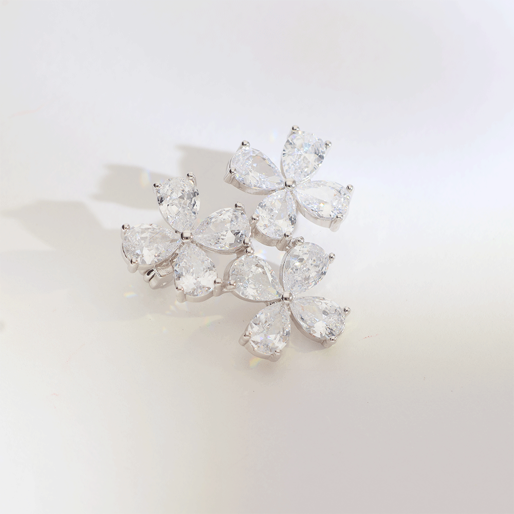 Crystal Blossom Cluster Brooch - Image 3
