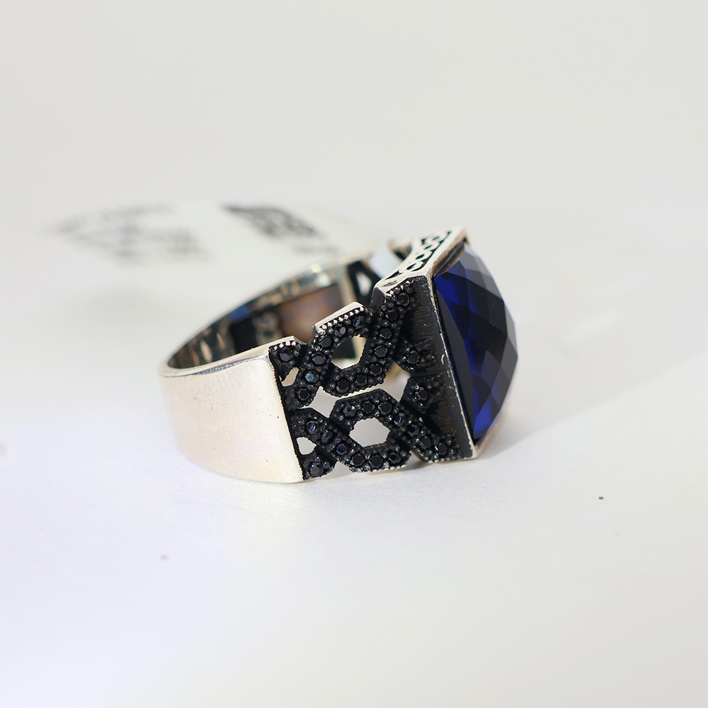 Midnight Blue Gents Ring - Image 4
