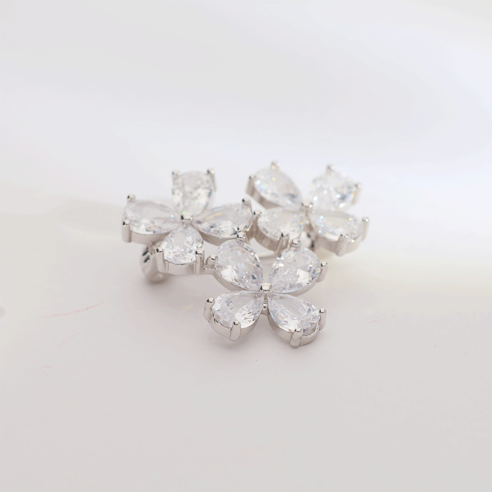 Crystal Blossom Cluster Brooch - Image 4