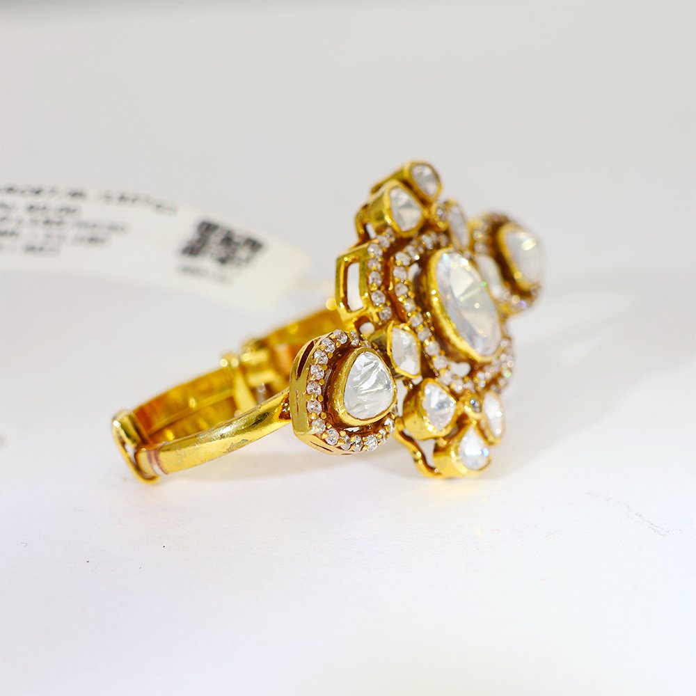 Royal Glow Two in One Double Kundan Ring - Image 2