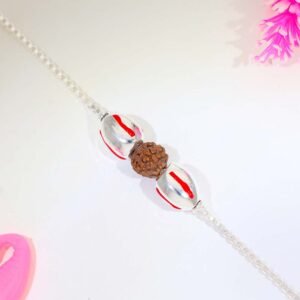 Rudraksha Silver Beads Rakhi