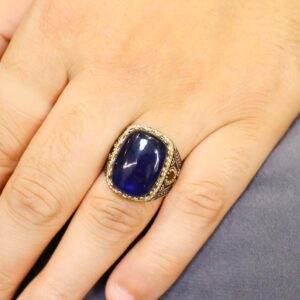 Royal Blue Stone Gents Ring