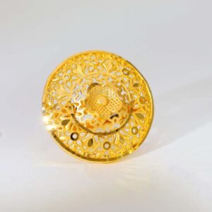 Floral Lace Gold Ladies Cocktail Ring