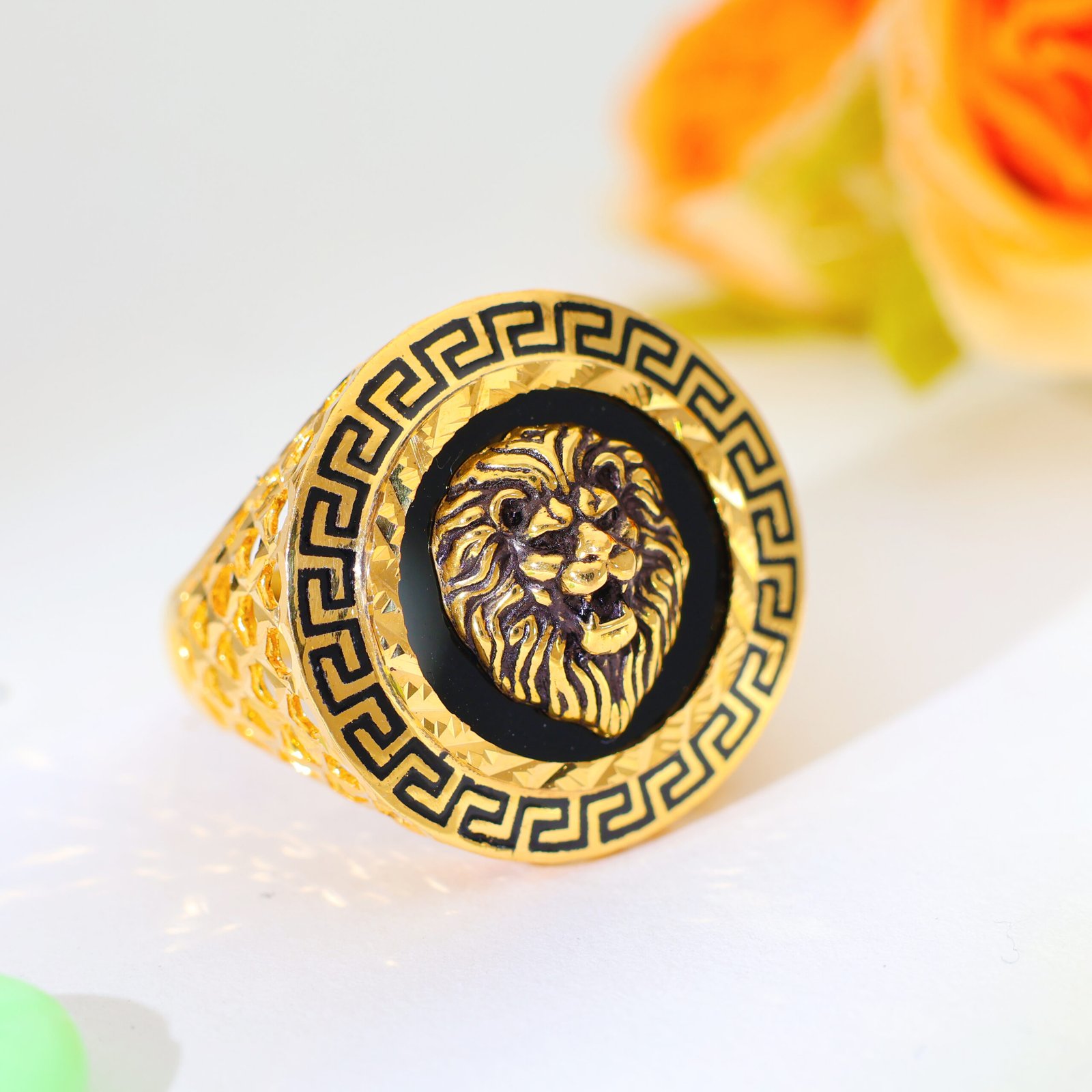 Regal Lion Gold Gents Ring - Image 3