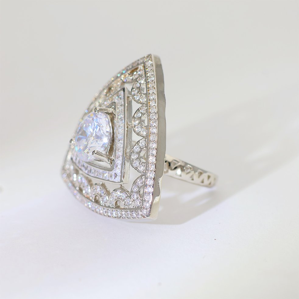 Royal Triangle Diamond Ring - Image 4