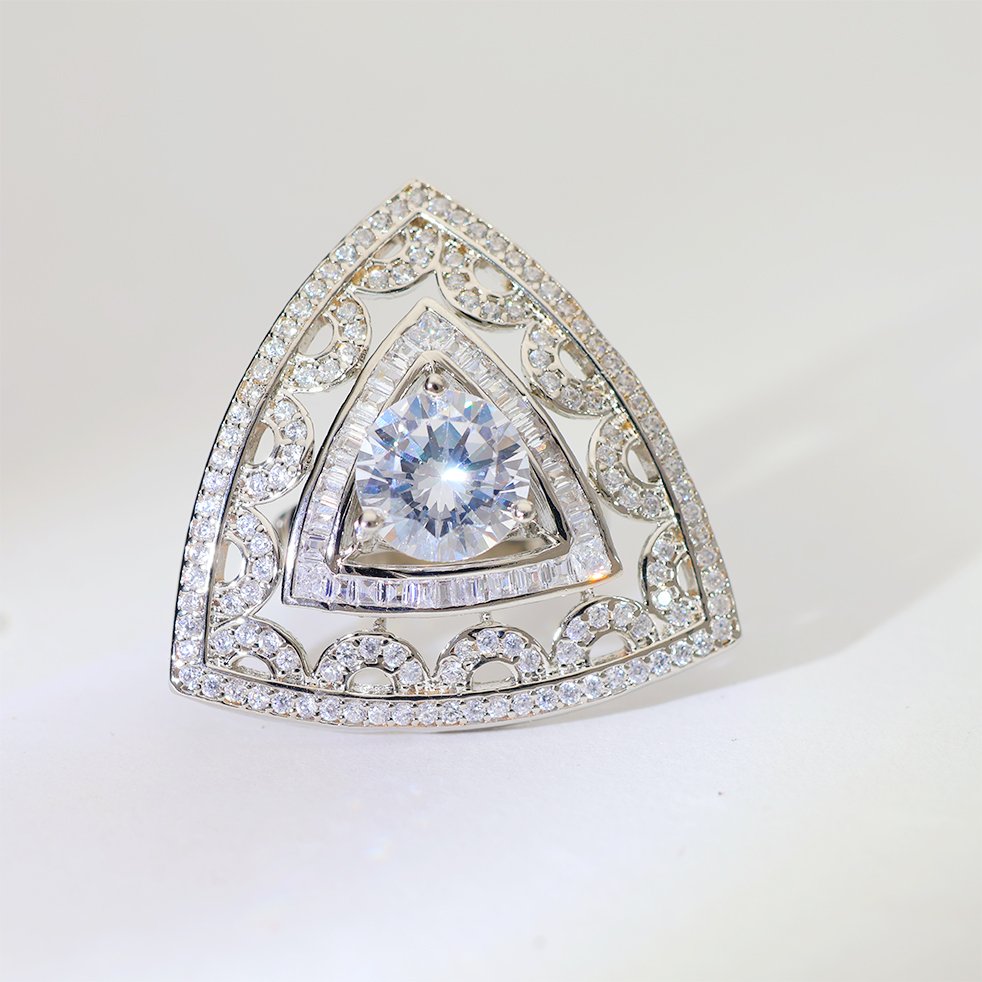 Royal Triangle Diamond Ring - Image 2