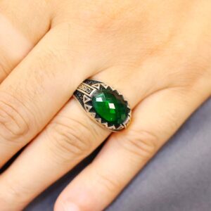 Royal Green Stone Gents Ring