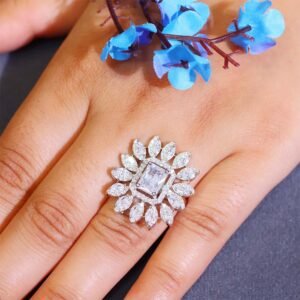 Princess Bloom Diamond Ring