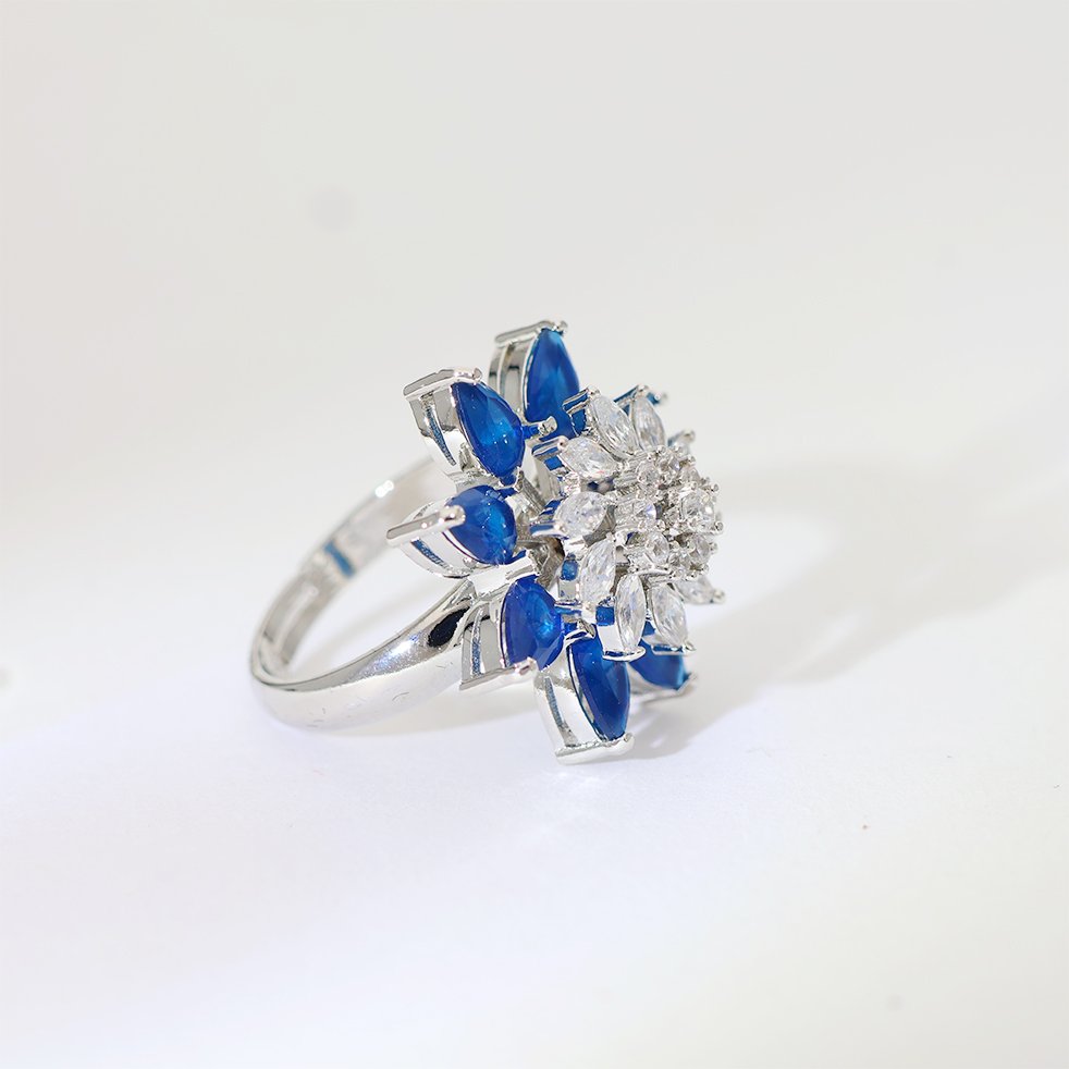 Blue Bloom Diamond Ring - Image 3