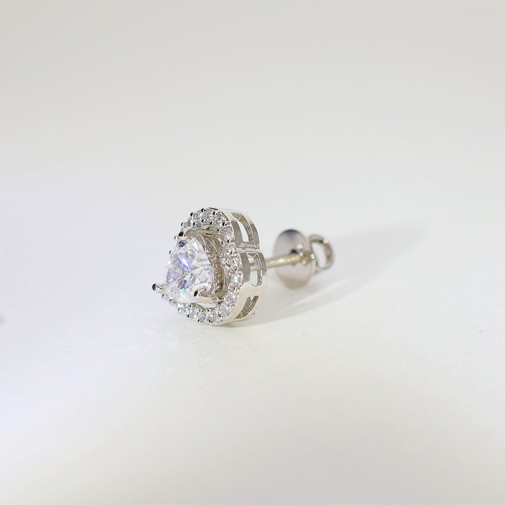 Heart Glow Diamond Stud Earrings - Image 5