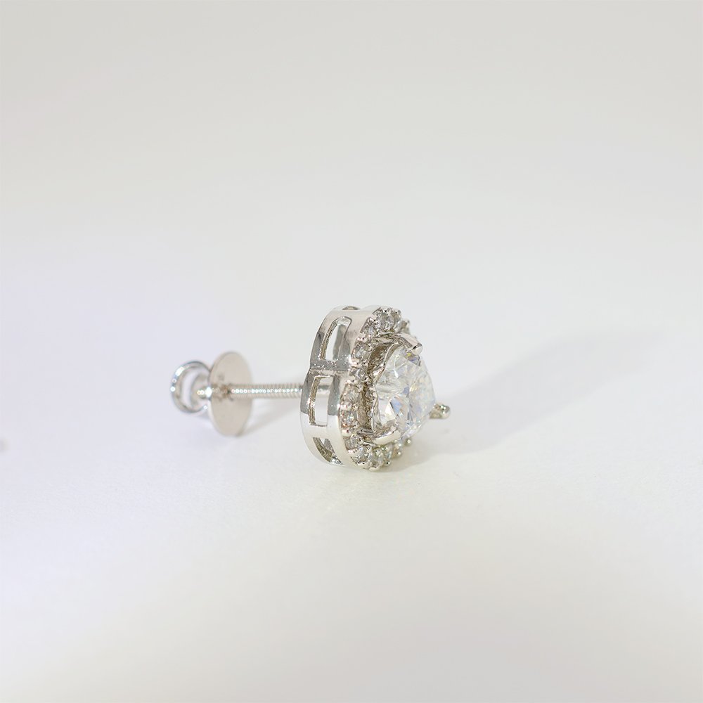 Heart Glow Diamond Stud Earrings - Image 6
