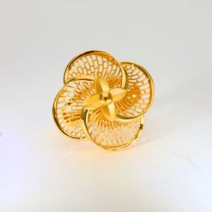 Golden Petal Gold Ladies Ring