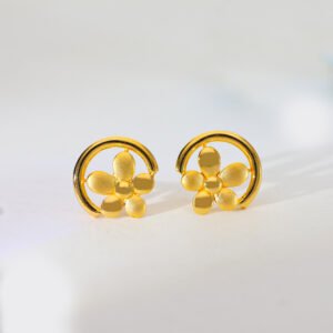 Blossom Halo Gold Earrings