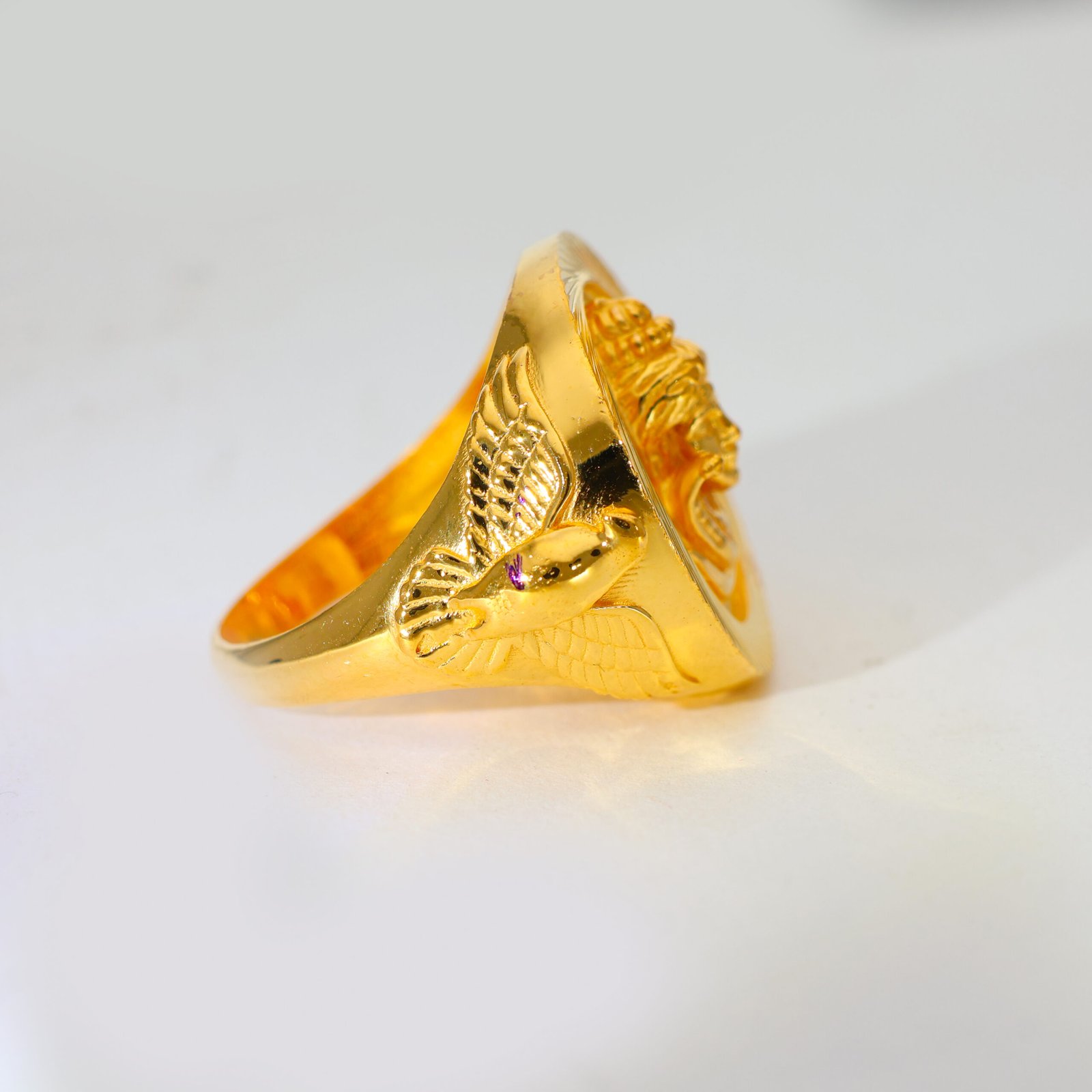 Divine Shiv Gold Gents Ring - Image 2